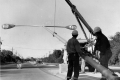 GP&L Employees Installing a streetlight