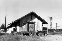The Katy Depot sat South of rails at the terminus of present Sixth St., which did not cross those rails until 2014, after the structure was gone.