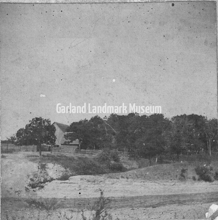 G.W. James Farm barn, looking from creek