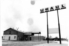 Previously cotton gin for Watson Seed Co, photo of conversion to a UHaul facility. Located at the intersection of Glenbrook and Walnut. 1979