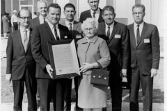 Presentation of the plaque on the naming of the Olinger Power Plant 1967