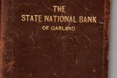 Bank book - State National Bank of Garland with entries dated 1941