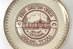 First Christian Church of Garland Centennial Commemorative Plate