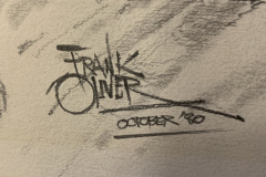 Original 1980 Sketch of Downtown Garland ca. 1908 by Frank Oliver