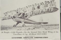 The Silvaire, an all-metal "personal plane," was manufactured by Luscombe Airplane Coroporation, which moved its facilities from Trenton, New Jersey to a 500-acre tract west of Galrand in 1945.