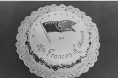 Mrs. Frances H. Brown  Army-Navy Cake for office party
