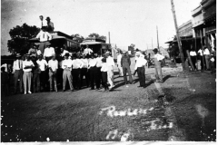 Street cars in Rowlett on what is now Coyle Street looking east