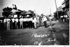 Street cars in Rowlett on what is now Coyle Street looking east