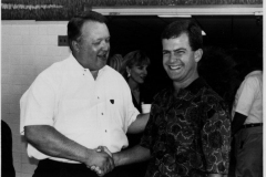 Mike Moses and unidentified man
