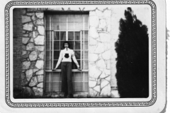Doris Manzer (or friend) outside house 1941