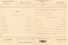 Program for Little Theatre production, "Kempy", Nov. 19-20