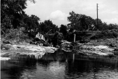 Flood damage at Duck Creek. More flood damage along Duck Creek from the flood of 1949.