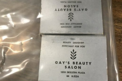 Gay's Beauty Salon Matchbook-Style Nail Files