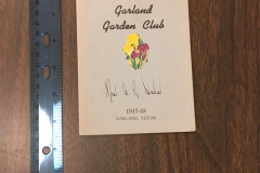 The Garland Garden Club Yearbook 1947-1948