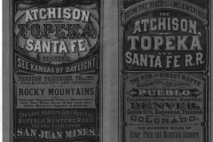 1876 Atchison Topeka and Santa Fe Railroad Passenger Train Timetable