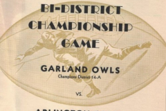 Souvenir Program GHS Garland Owls Dec. 8, 1939