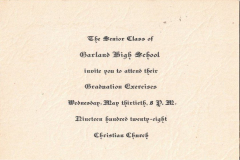 1928 GHS Graduation announcement.