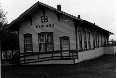 Santa Fe Depot when located behind city hall on Museum Drive circa 1984