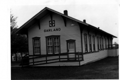 Santa Fe Depot when located behind city hall on Museum Drive circa 1984