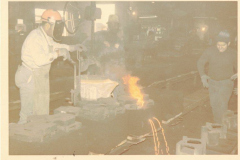 Precision employees at work in the foundry