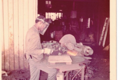 Precision employee at work