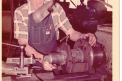 Precision employee at work