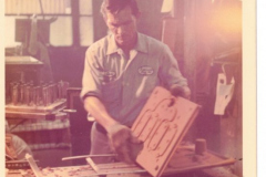 Precision employee at work