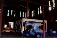 IMCO 1998.  Mezanine. Intercontinental MFG. CO., INC.  Steve Johnson on the left with unidentified man on the right at the Garland Civic Theatre