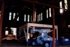 IMCO 1998.  Mezanine. Intercontinental MFG. CO., INC.  Steve Johnson on the left with unidentified man on the right at the Garland Civic Theatre