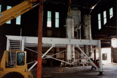 IMCO 1998.  Mezanine. Intercontinental MFG. CO., INC.  Steve Johnson on the left with unidentified man on the right at the Garland Civic Theatre