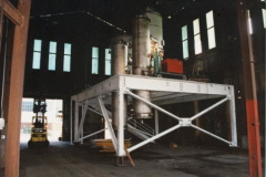 IMCO 1998.  Mezanine. Intercontinental MFG. CO., INC.  Steve Johnson on the left with unidentified man on the right at the Garland Civic Theatre