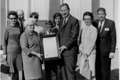 Presentation of the plaque on the naming of the Olinger Power Plant 1967
