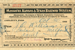 1902 M-K-T Railway Ticket