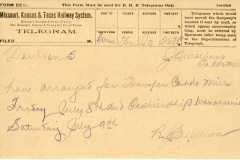 1904 M-K-T Telegram