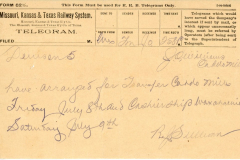 1904 M-K-T Telegram