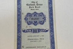 1964 City of Garland Park Bond