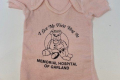 Pink Baby Shirt, Garland Memorial Hospital
