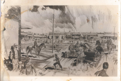 Photocopy of 1980 Sketch of Downtown Garland ca. 1908 by Frank Oliver