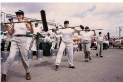 Star Spangled Fourth 1998 -  Performers dancing with brooms, garbage cans