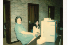 Inside the Garland Library in the 1970's