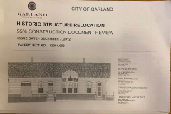 Documents, not final plans, for relocation of Santa Fe Depot, Pace House, Lyles House and Pullman Railcar