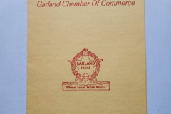 Program for 1957 Garland Chamber of Commerce 62nd Annual Banquet
