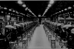 Rear gun turret for Liberator/World War II, Southern Aircraft plant interior
