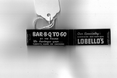Lobello's Bar B Q matchbook
