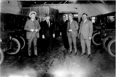 Ford dealership interior, C. M. Brown & sales people
