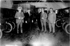 Ford dealership interior, C. M. Brown & sales people