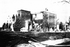 Garland Elementary School Fire, January 1946. Located at 9th St. & Ave. B