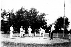 Golfers at W. C. Kingsley farm, identified on back of photo