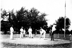 Golfers at W. C. Kingsley farm, identified on back of photo