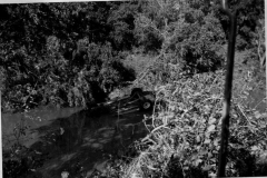 Car upside down in Duck Creek flood June 1949